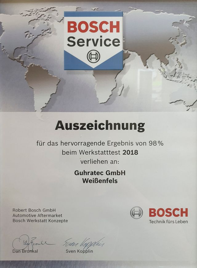 Auszeichnungen und Urkunden von Guhratec - Gesellschaft für Sonderfahrzeugtechnik mbH aus Weißenfels