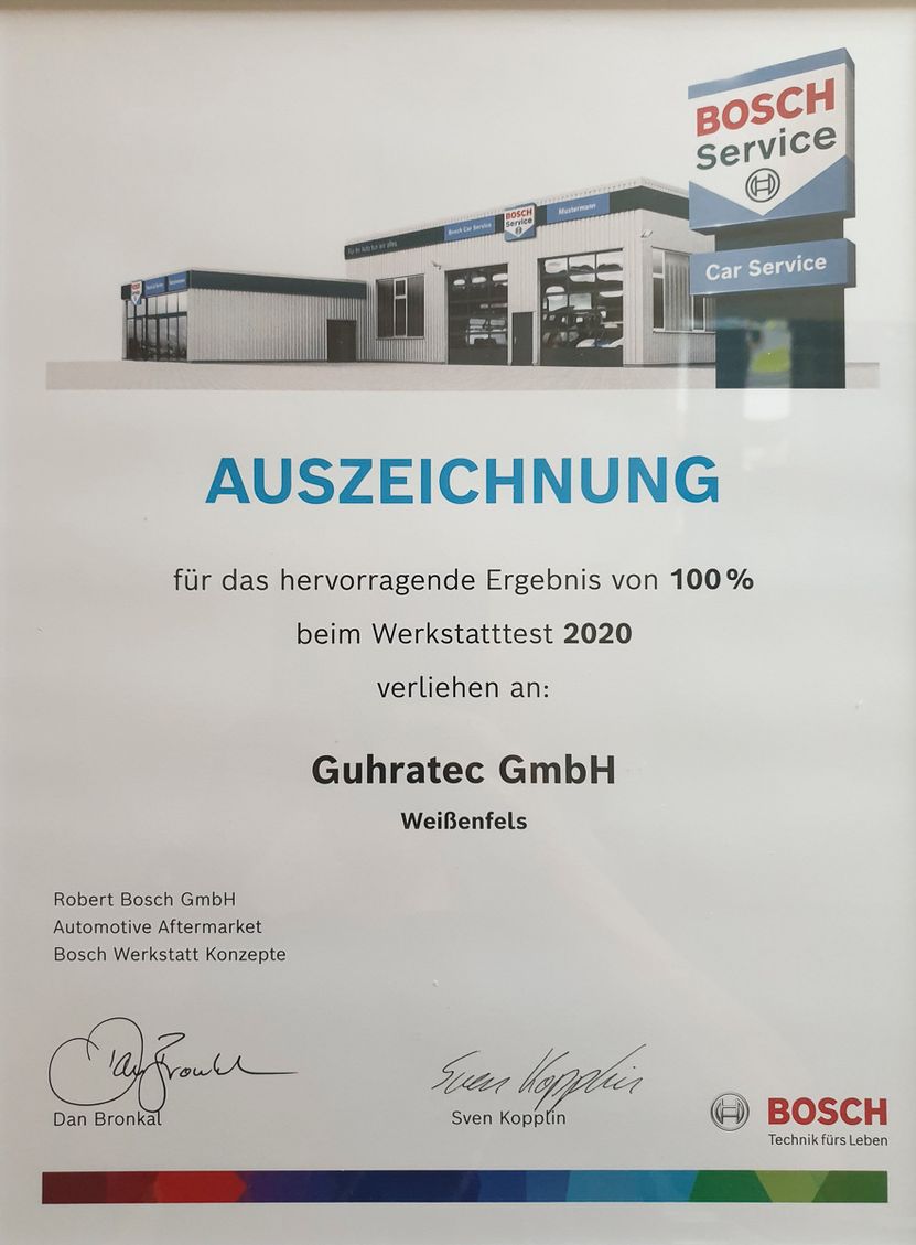 Auszeichnungen und Urkunden von Guhratec - Gesellschaft für Sonderfahrzeugtechnik mbH aus Weißenfels